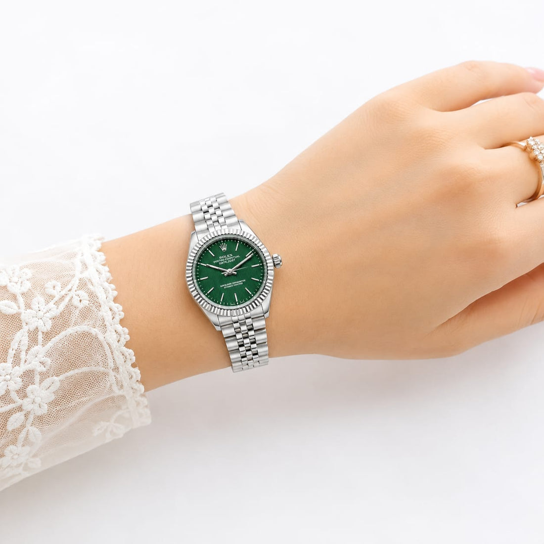 Rolex Silevr Watch with Box