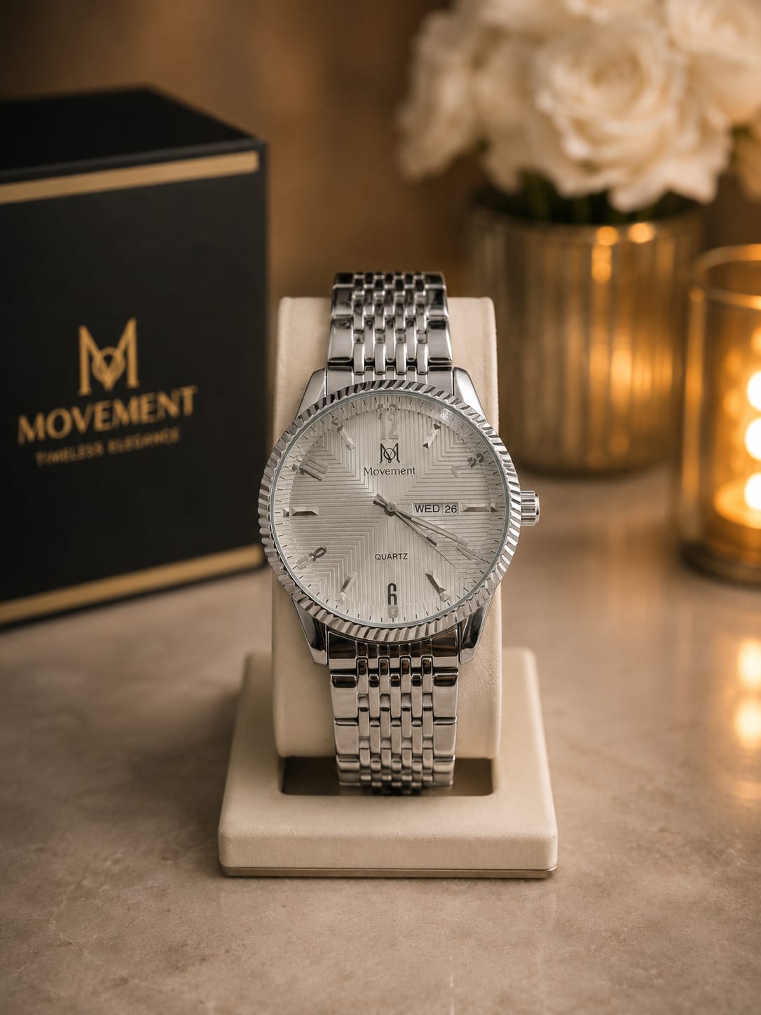 Quartz Movement  Watch With Box